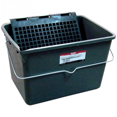 CUBETA CON ASA METÁLICA Y REJILLA