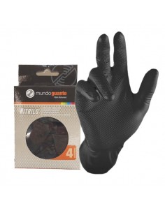 GUANTES NITRILO NEGRO PACK 4UD.